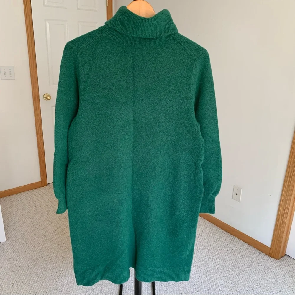 J. Crew Turtleneck Long Sleeve Sweater Dress Green Large